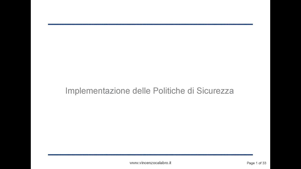 Vincenzo Calabro' | Criticità dei Sistemi Informatici