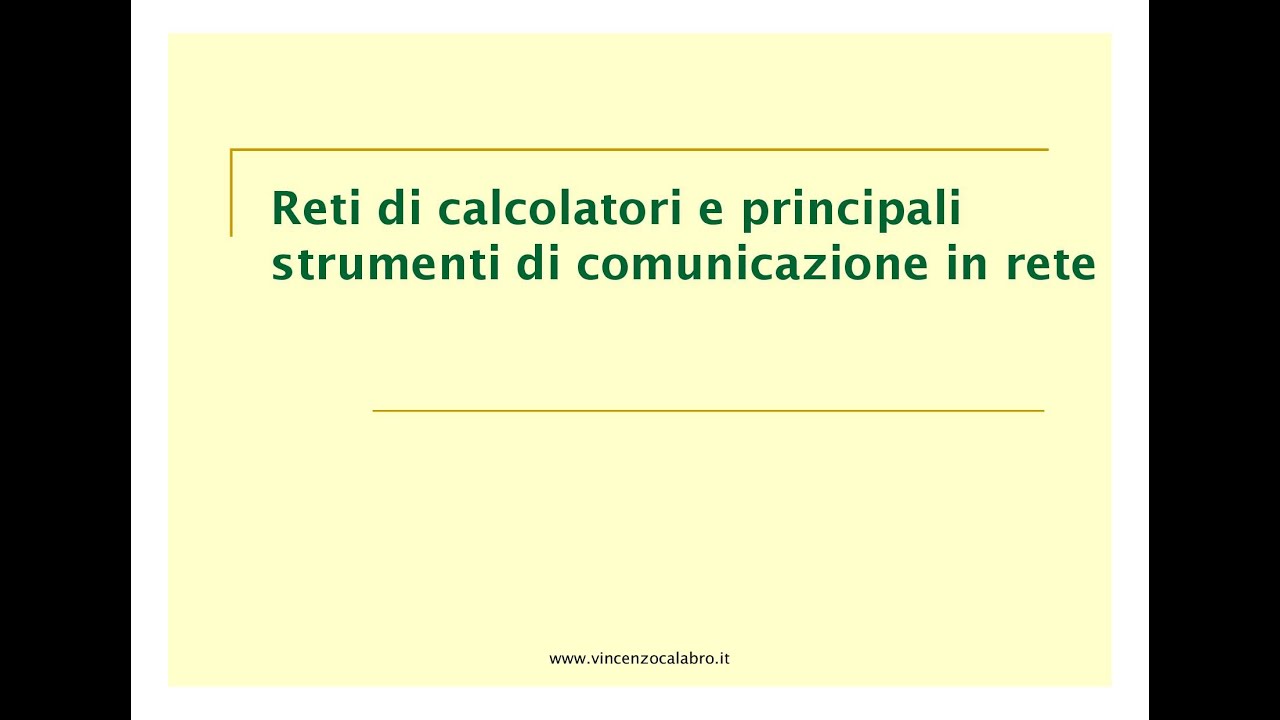 Vincenzo Calabro' | Reti di Calcolatori