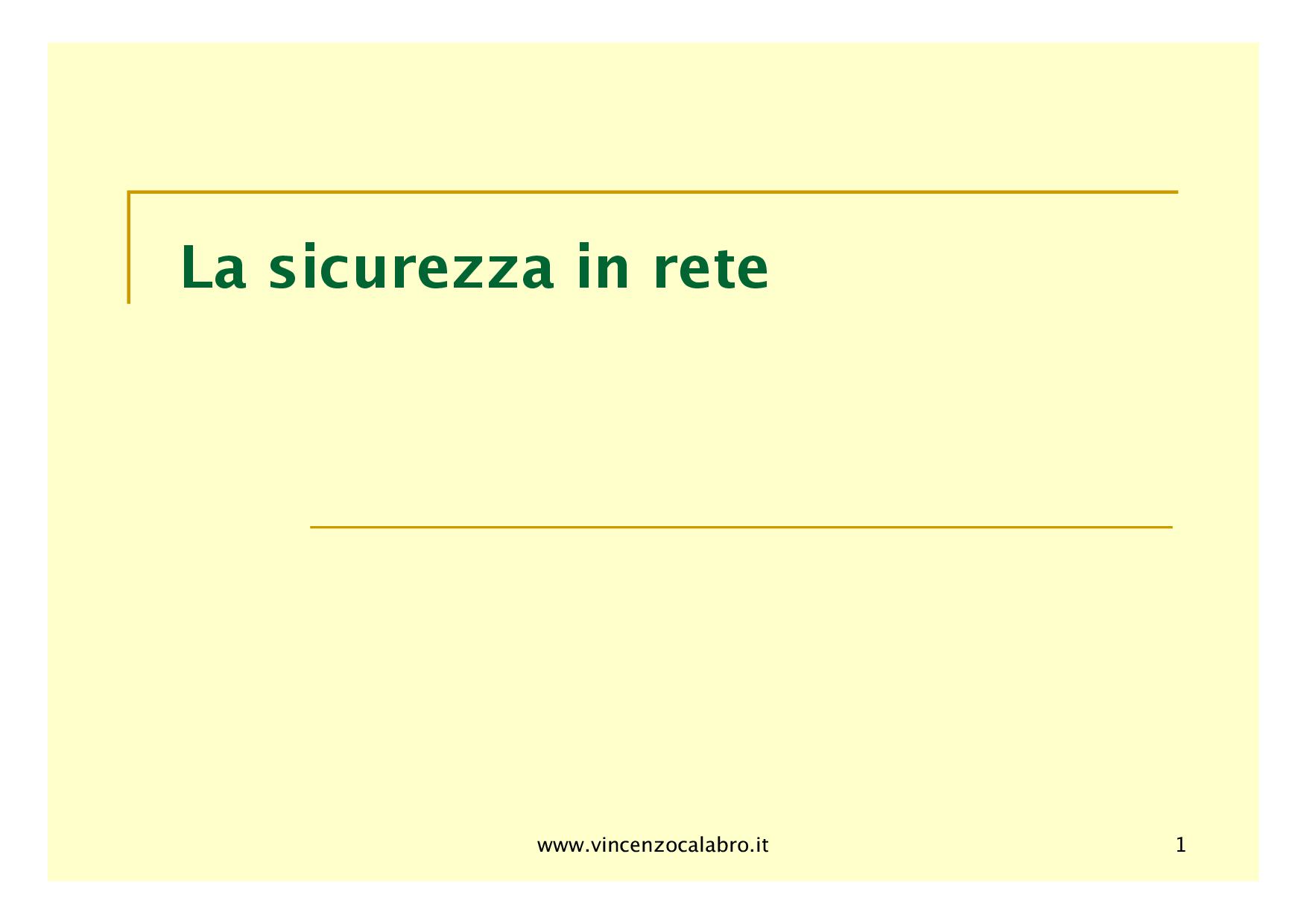 Vincenzo Calabro' | Sicurezza in Rete