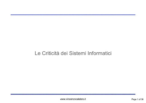Vincenzo Calabro' | Sicurezza dei Sistemi Informatici
