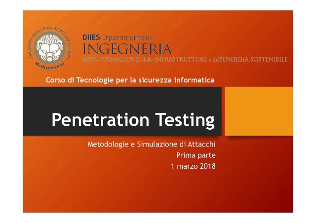 Vincenzo Calabro' | Corso di Tecnologie per la Sicurezza Informatica