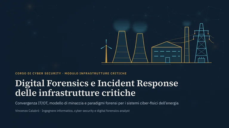 Vincenzo Calabro' | Digital Forensics e Incident Response delle infrastrutture critiche